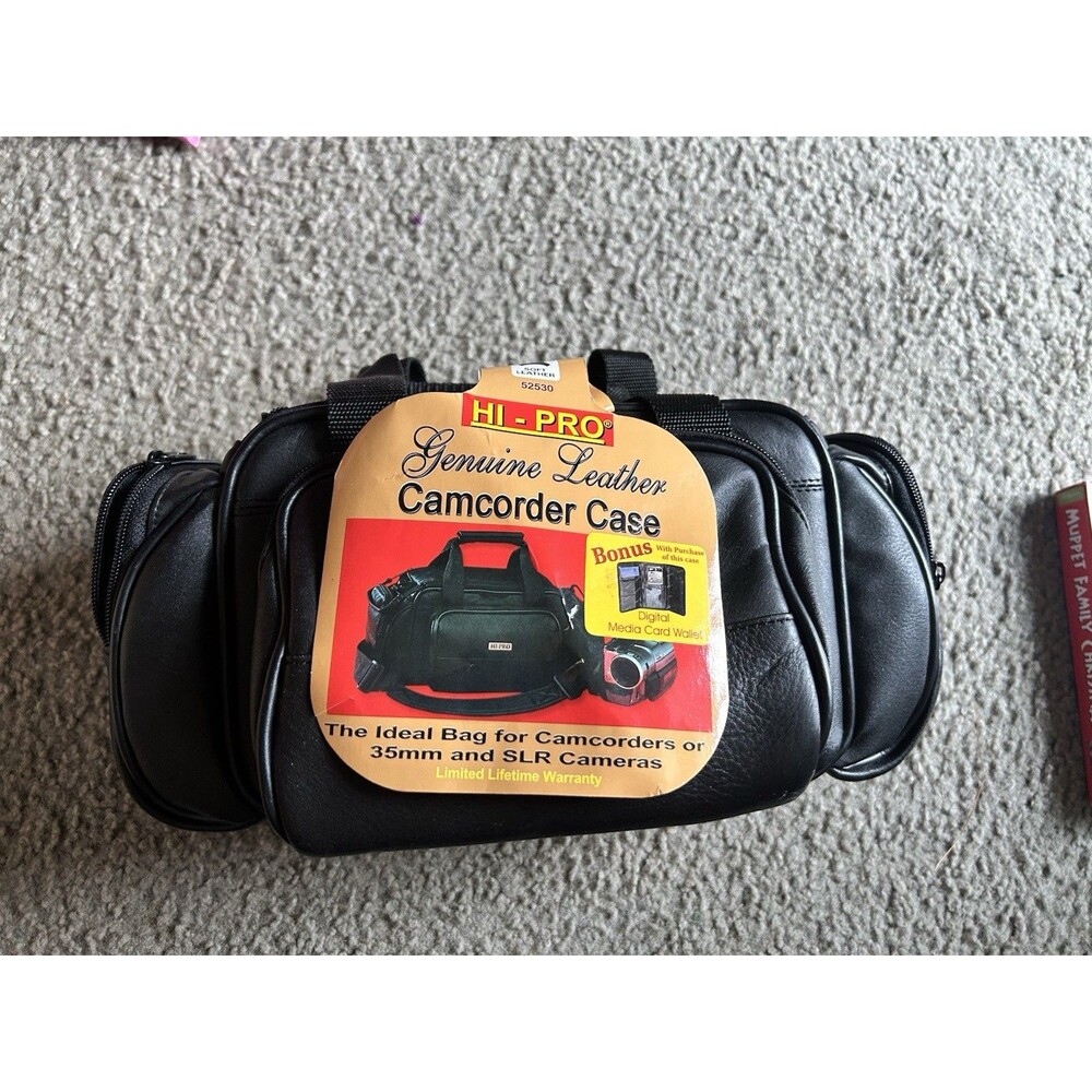HI-PRO 52530 Genuine Soft Leather Camcorder Case NWT